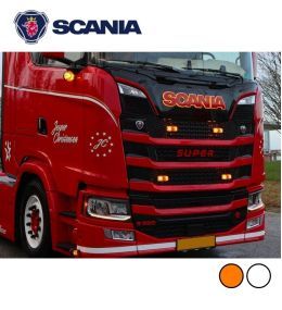 White and orange Scania logo light base  - 6