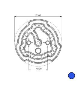 Original Scania badge Blue Led edges Frosted base  - 3