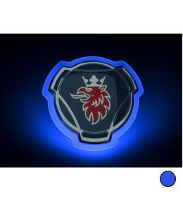 Emblème Scania d'origine bords Led bleu Base givrée  - 4