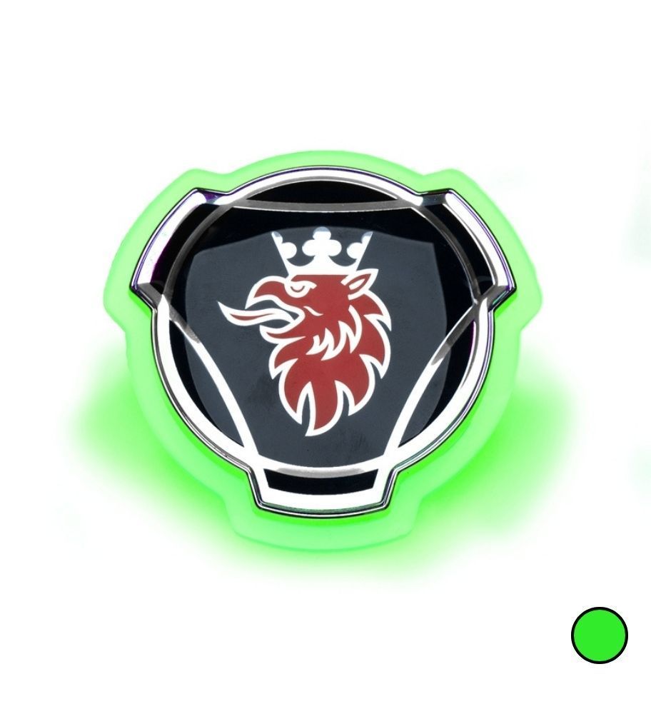Emblème Scania d'origine bords Led vert Base givrée  - 1