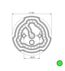 Original Scania badge Green Led edges Frosted base  - 3