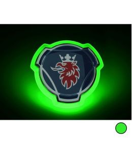 Emblème Scania d'origine bords Led vert Base givrée  - 4