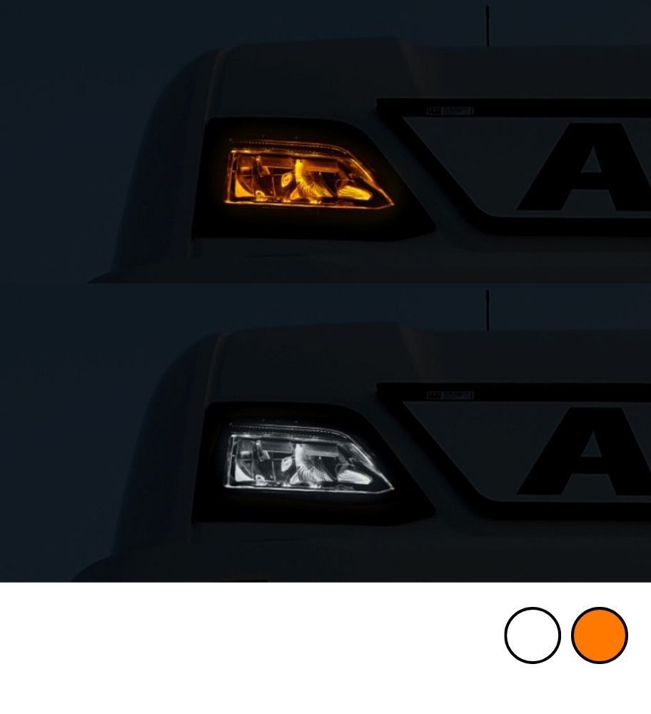 Additional LED position light - Scania 2016+ - Orange and White  - 1