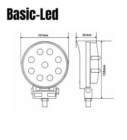 Basic Led Round Worklight 24W  - 4