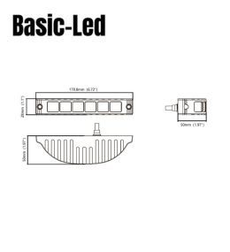 Basic Led Arbeitsscheinwerfer rechteckig 16W  - 5