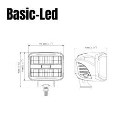 Basic Led Arbeitsscheinwerfer quadratisch 27W  - 6
