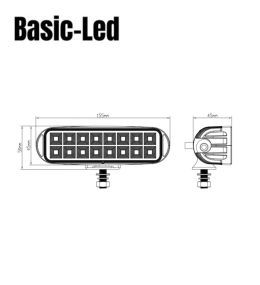Basic Led phare de travail rectangulaire 24W  - 5