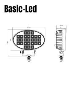 Basic Led Ovaler Arbeitsscheinwerfer mit Schalter 40W  - 5