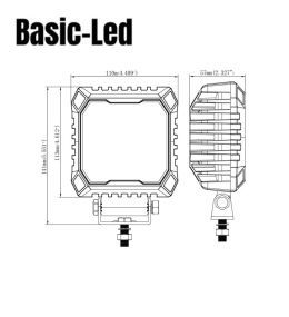 Basic Led Arbeitsscheinwerfer quadratisch 40W  - 5