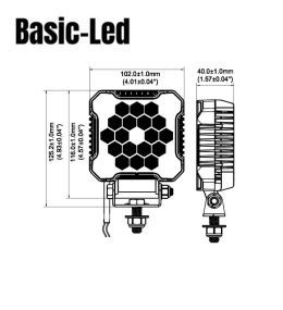 Basic Led phare de travail carré 26W  - 3