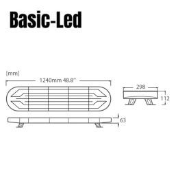 Basic Led Rampe Flash amovible 1002mm 60W  - 7