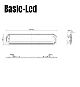 Basic Led Rampe Flash 1071mm 98W avec boitier de commande   - 5