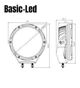 Basic Led long-range round headlamp with Flash  - 5