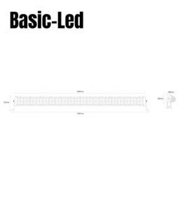 Basic Led Double Rampe Led incurvée 1057mm 8000lm  - 2