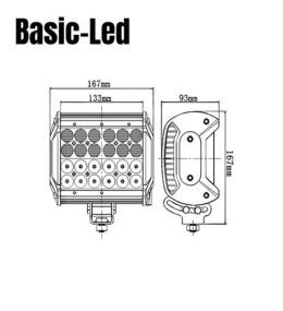 Basic Led Arbeitsscheinwerfer Quad Panel Quadrat 72W  - 3