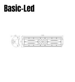 Basic Led Ramp 308mm 3900lm  - 3