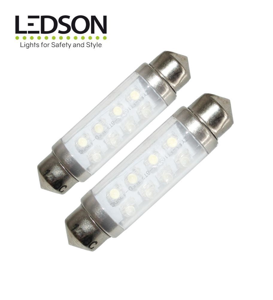 Ledson ampoule navette 42mm LED blanc froid 12v  - 3