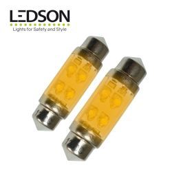 Ledson ampoule navette 36mm LED orange 12v 