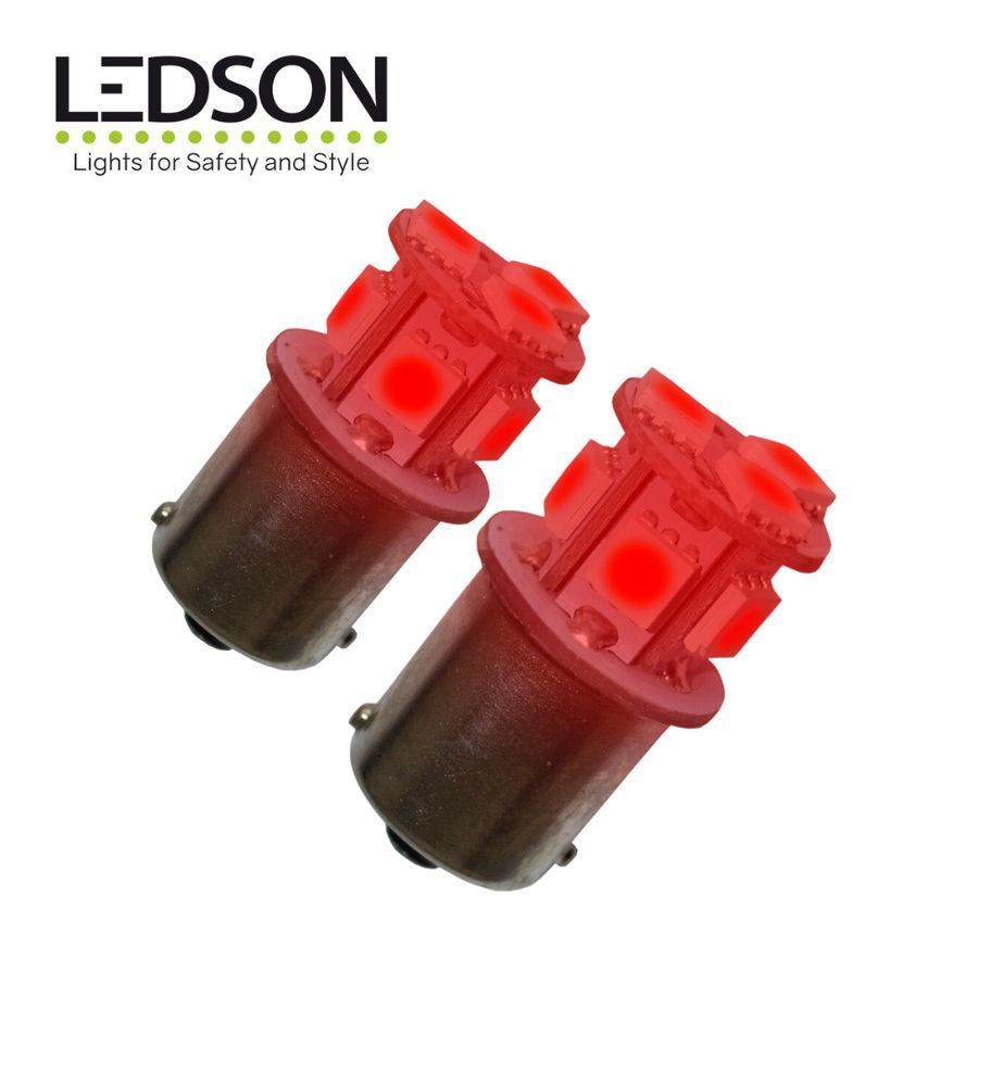 Ledson LED lamp BA15s R5W rood 12v  - 1