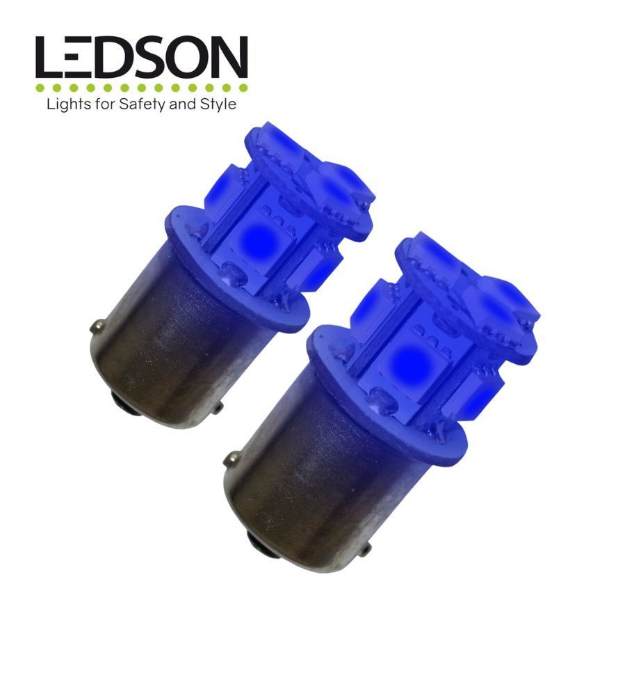 Ledson ampoule LED BA15s R5W bleu 12v