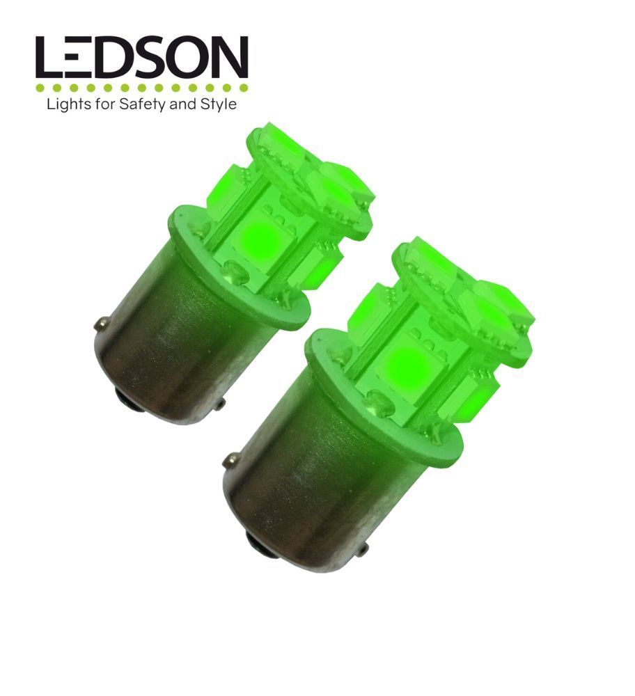 Ledson ampoule LED BA15s R5W vert 24v