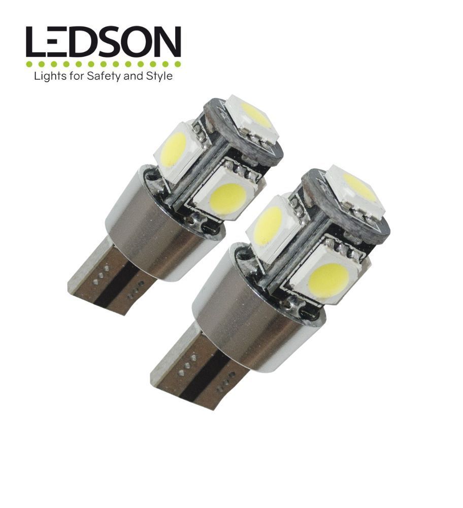 Ledson Bombilla LED T10 W5W blanco frío con canbus 12v  - 1