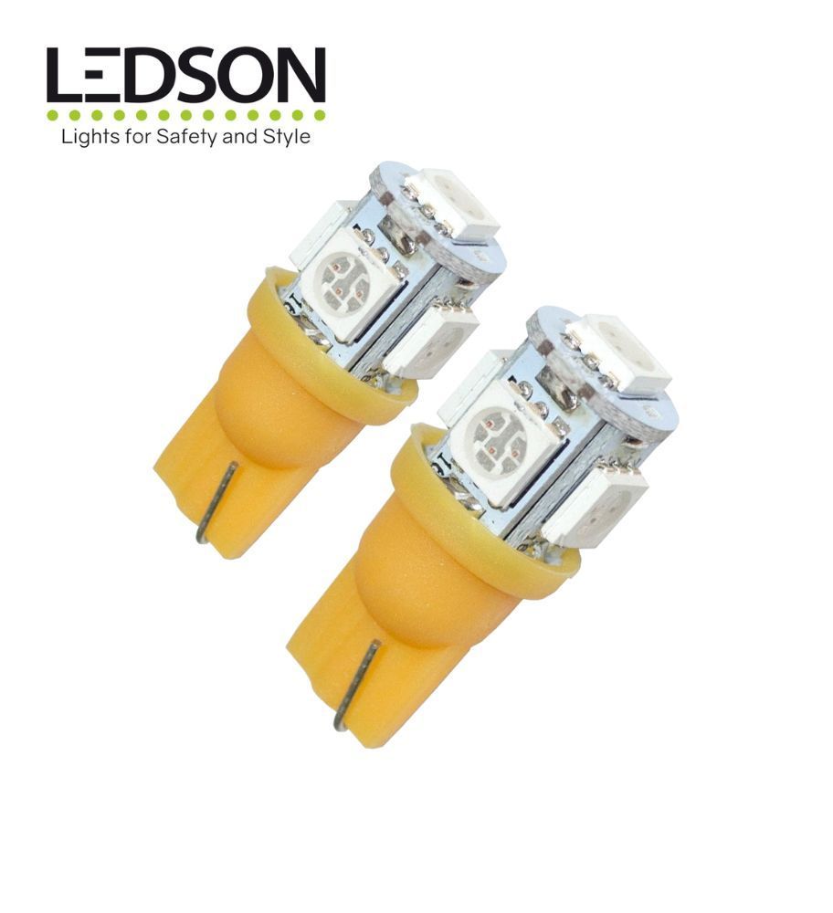 AMPOULE LED - W5W - 5 LEDS - ORANGE - 24V - 10W