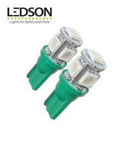 Ledson LED lamp T10 W5W groen 12v  - 1