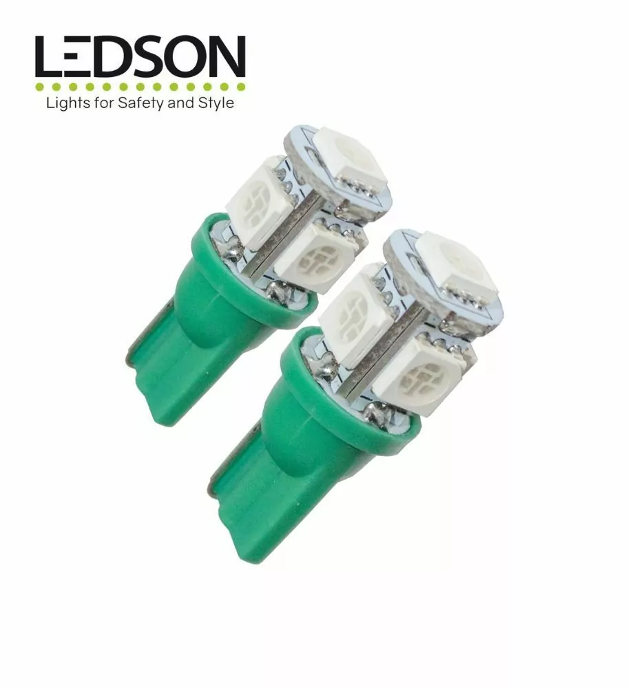 Ledson Bombilla LED T10 W5W verde 24v  - 1