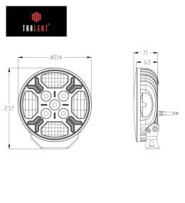 Tralert Ypsilon 9 LED 7800lm long-range headlight with flash  - 6