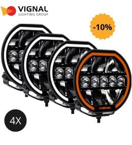 Vignal 4 phares de route longue portée 9" 5190lm 144W  - 1