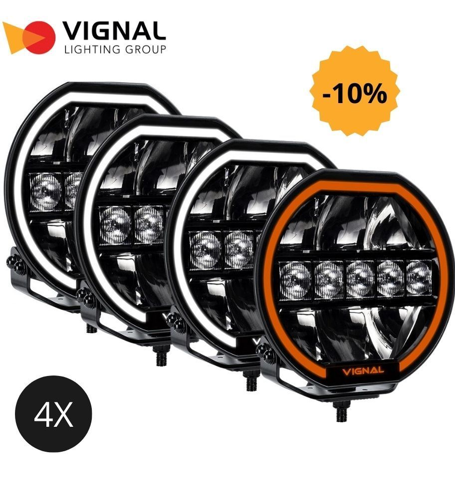 Vignal 4 phares de longue portée 9" 7937lm 144W  - 1