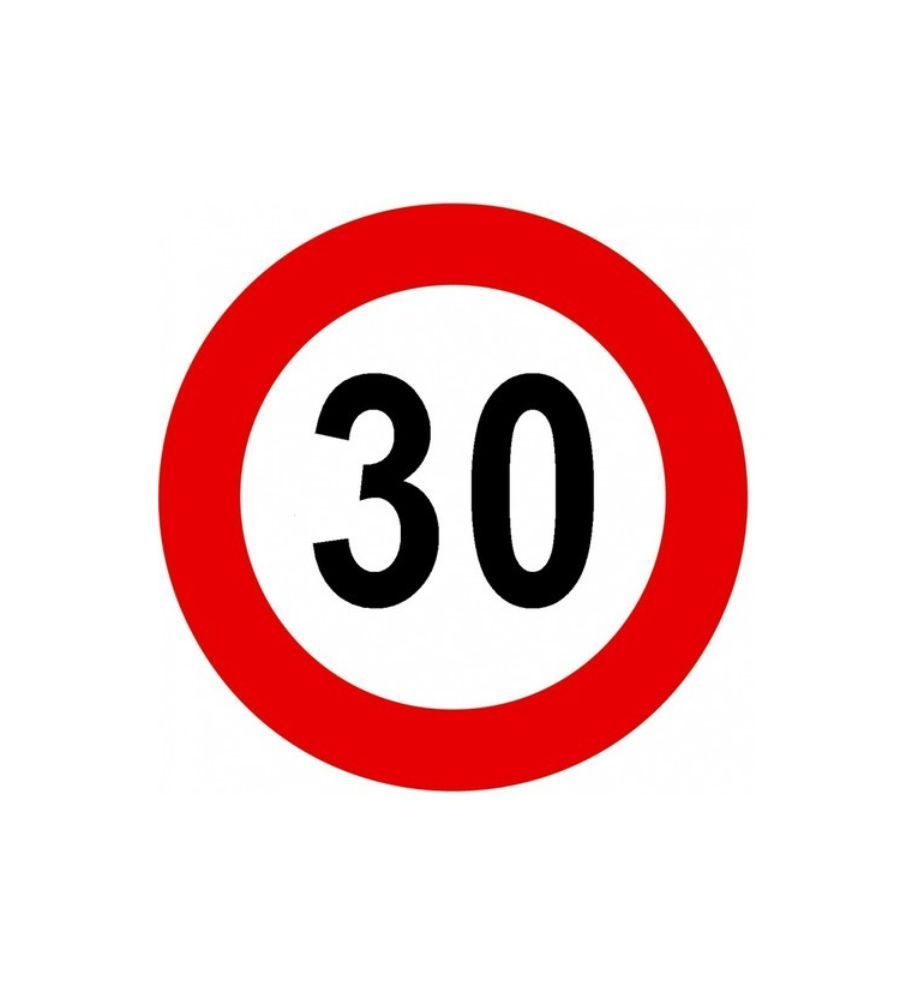 Adhesive speed limit disc 30KM/H  - 1