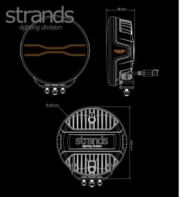 Strands FOR9T Dragon 9" long-range road headlight  - 9