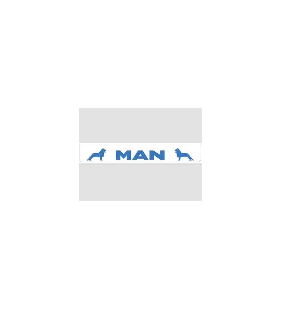 Bavette arrière blanche + MAN bleu  - 1