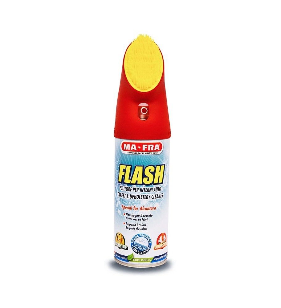 Foaming spray interior cleaner with
