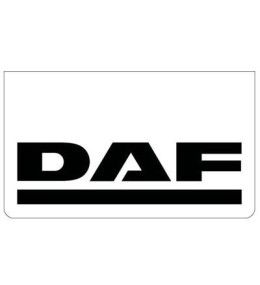 Weißer Schmutzfänger vorne mit schwarzem DAF-Logo  - 1