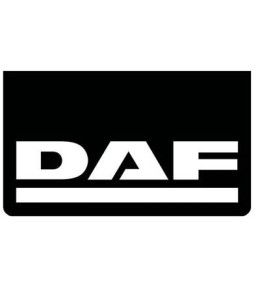 Schwarzer Schmutzfänger vorne mit weißem DAF-Logo  - 1
