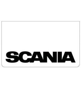 Weißer Schmutzfänger vorne mit SCANIA-Logo Schwarz  - 1