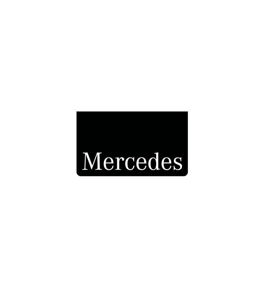 Zwart voorspatbord met wit MERCEDES logo  - 1
