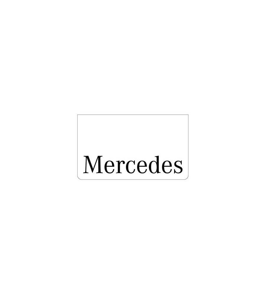 Weißer Schmutzfänger vorne mit schwarzem MERCEDES-Logo  - 1