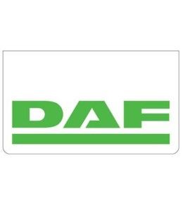 Weißer Schmutzfänger vorne mit grünem DAF-Logo  - 1