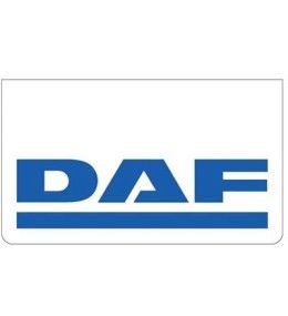 Weißer Schmutzfänger vorne mit blauem DAF-Logo  - 1