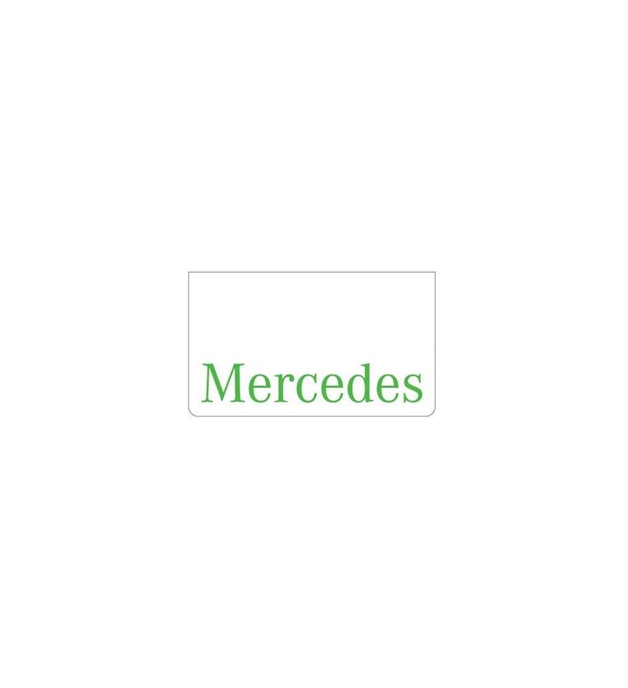 White front mudguard with green MERCEDES logo