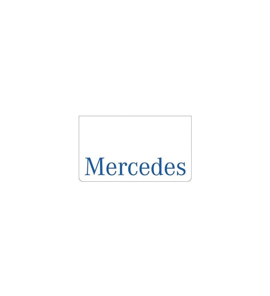 Weißer Schmutzfänger vorne mit blauem MERCEDES-Logo  - 1