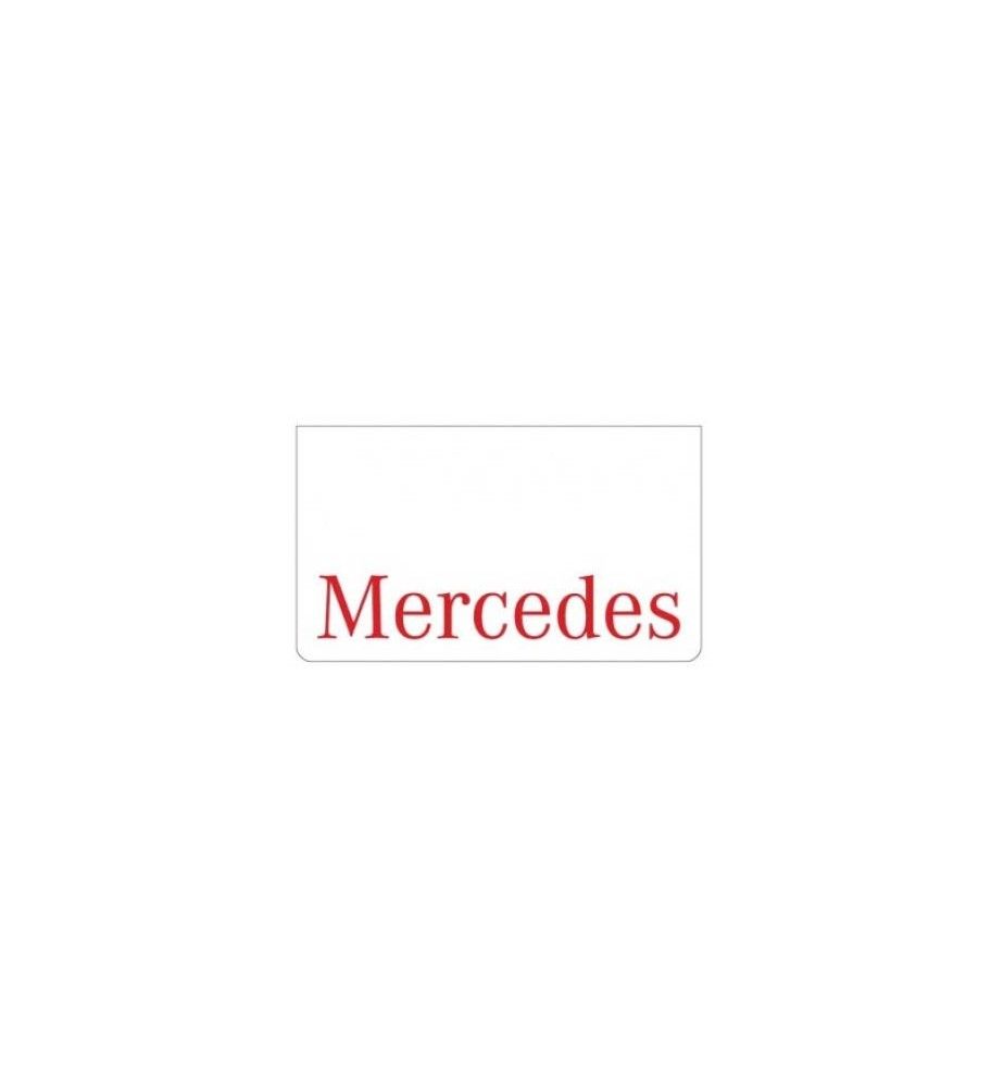 Weißer Schmutzfänger vorne mit rotem MERCEDES-Logo  - 1