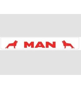 Guardabarros trasero blanco con logotipo MAN rojo  - 1