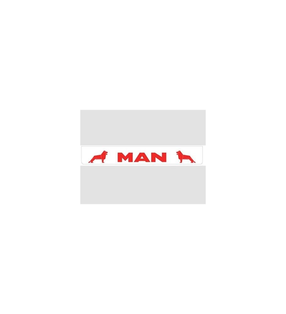 Bavette arrière blanche avec logo MAN rouge  - 1