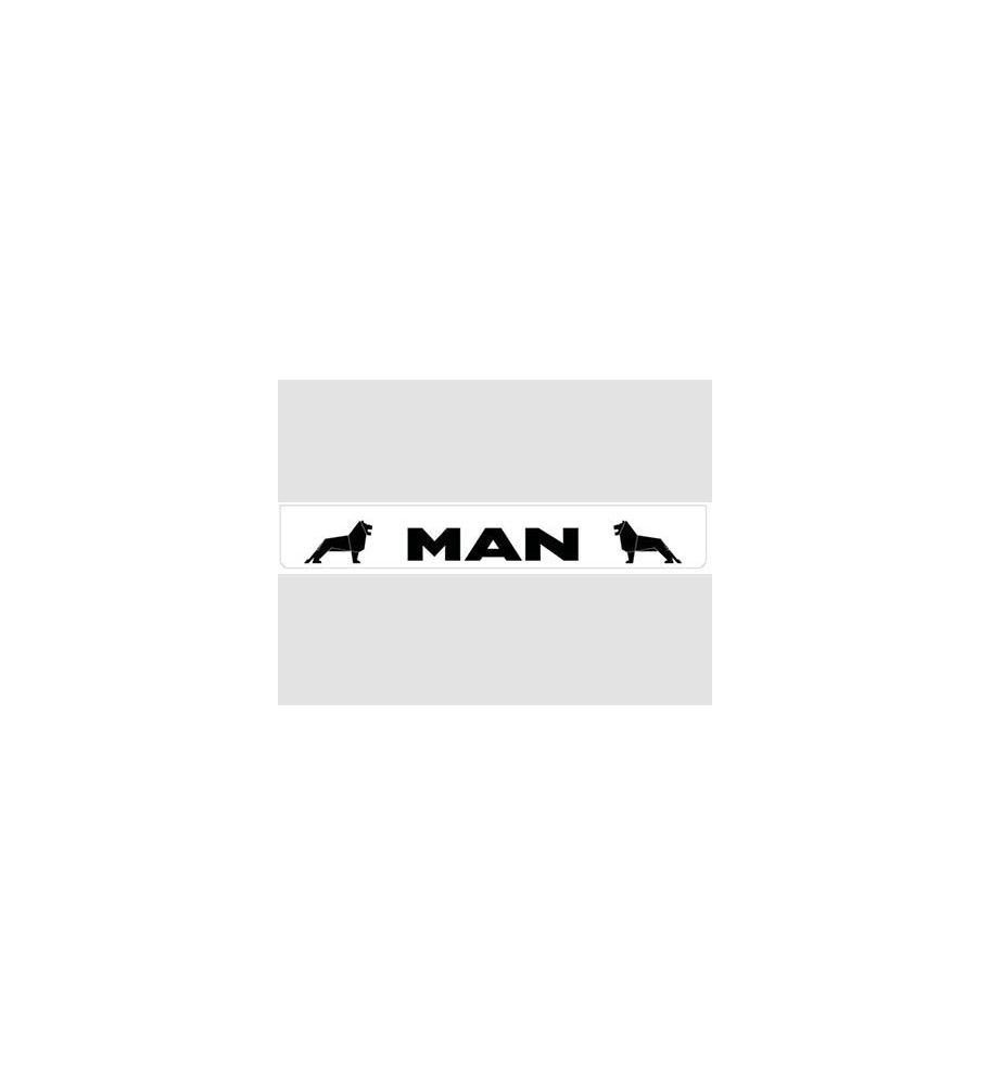 Bavette arrière blanche avec logo MAN noir
