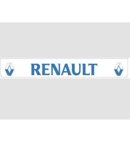 Bavette arrière blanche avec logo RENAULT bleu  - 1